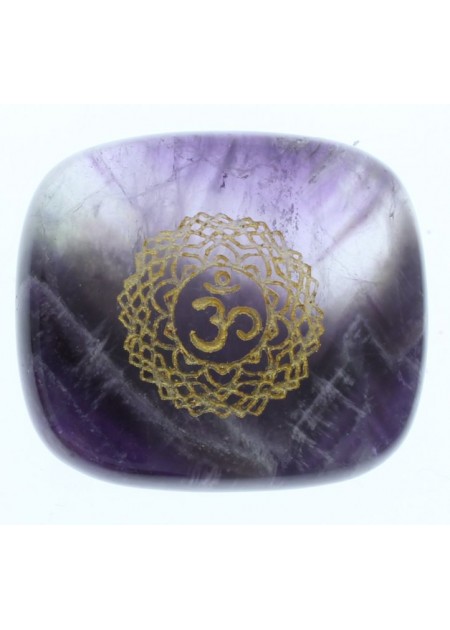 Colgante Piedra con OM Purpura 