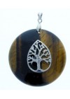 Colgante Piedra con Arbol Marron 