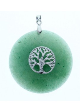 Colgante Piedra con Arbol Verde B