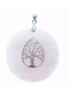 Colgante Piedra con Arbol Rosado 