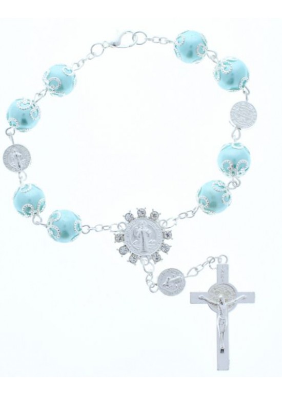 SM001BLS Rosario Pulsera 12 CT 