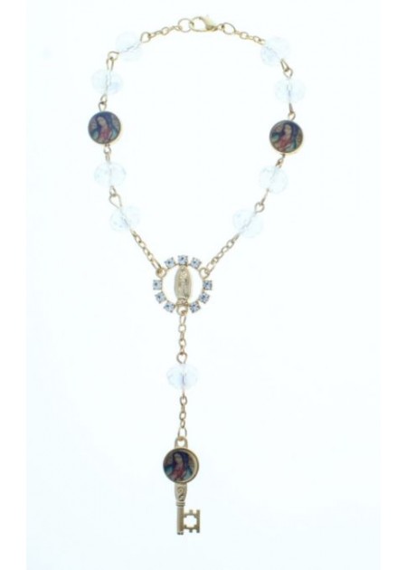 SCM008WG Rosario Pulsera 12 CT 