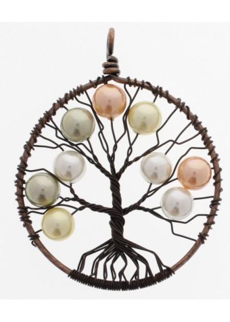 Arbol de Vida Colgante con Perla